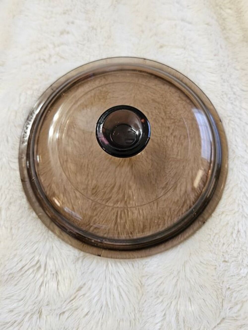 Vintage Pyrex Replacement Lid Pyrex Vision V1C Brown 6.5" Diameter EUC